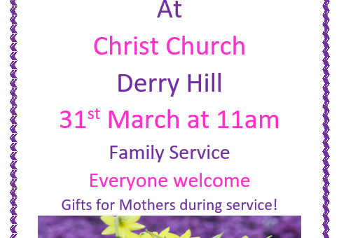 Mothering Sunday Service in Derry Hill